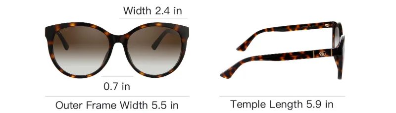 GUCCI Sunglasses Women's Dark Brown-6