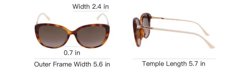 Jimmy Choo Plastic Cat Eye Sunglasses Women's Tortoiseshell-3