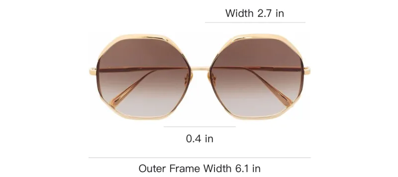 Linda Farrow Camila Hexagonal Sunglasses-2