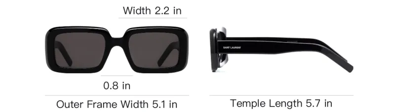 SAINT LAURENT Rectangular Frame Sunglasses-5