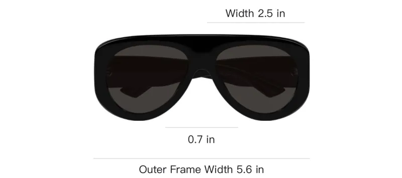 Bottega Veneta Pilot Frame Sunglasses-2