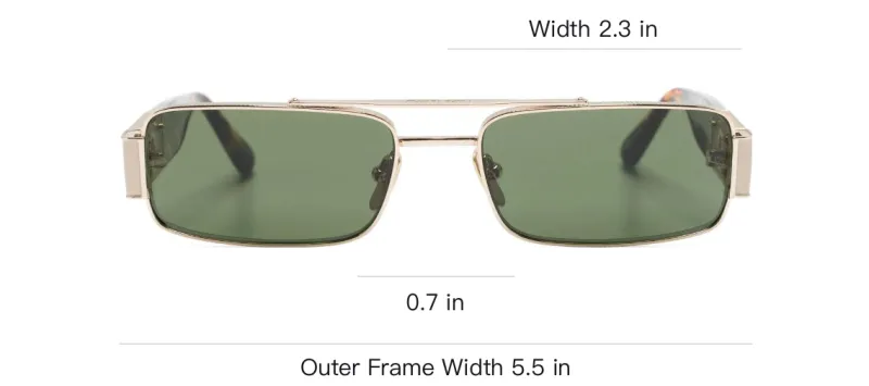 Linda Farrow Joey Rectangular Frame Sunglasses-3