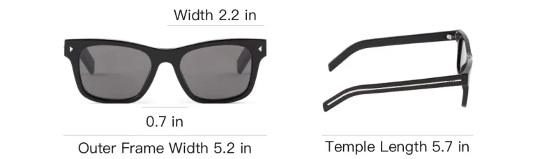 PRADA Striped Metal Detail Rectangle frame Sunglasses-4