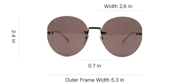 GUCCI Round Frame Logo Pendant Sunglasses-5