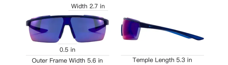Nike Bio Injection-Molded Irregular Shape Sunglasses Unisex Blue-5