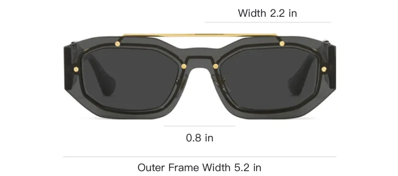 VERSACE Metal Aviator Sunglasses Men's Black-3
