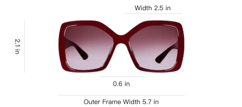 GUCCI Injection Molded Square Sunglasses Unisex Red-2