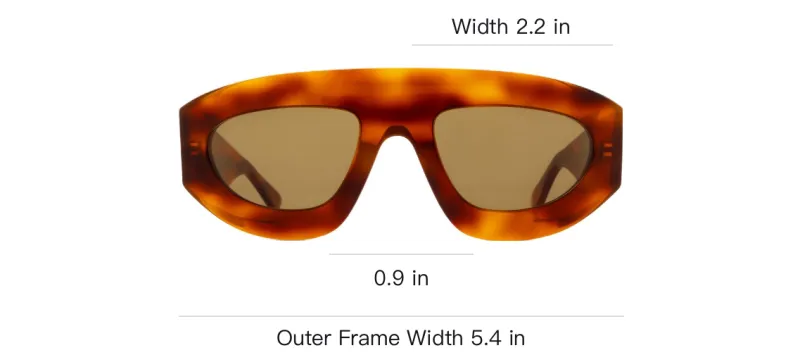 Bottega Veneta Acetate Irregular Shape Sunglasses Men's Tortoiseshell-3