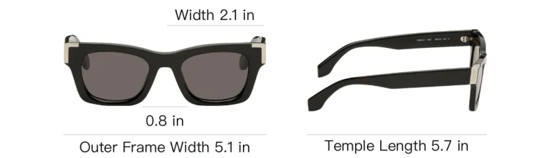 PALM ANGELS Acetate Square Sunglasses Men's Black-2