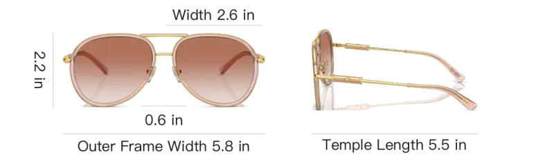VERSACE Aviator Frame Sunglasses-4