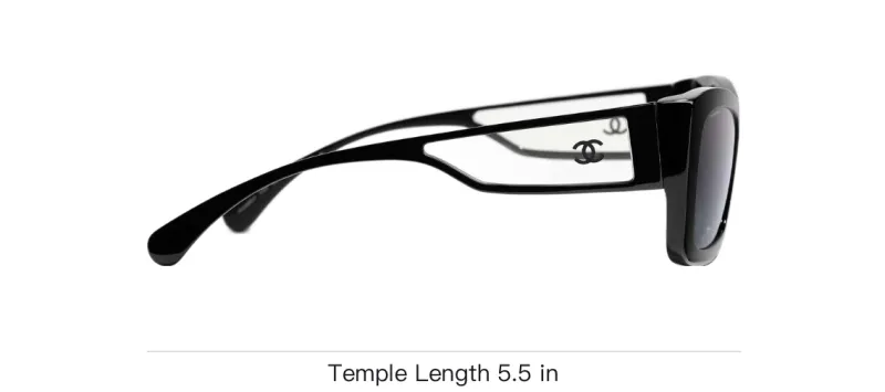 CHANEL Irregular Shape Sunglass Women's-3