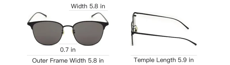 SAINT LAURENT Oval Sunglasses Unisex Black-3