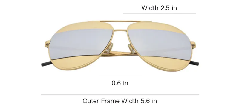 DIOR Sunglasses Unisex Gold-3