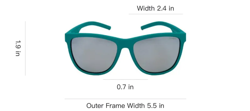 Polaroid Plastic Irregular Shape Sunglasses Unisex Green-3