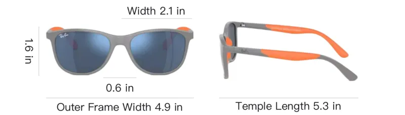 RayBan Injection Molded Irregular Shape Sunglasses Kids' Orange-5
