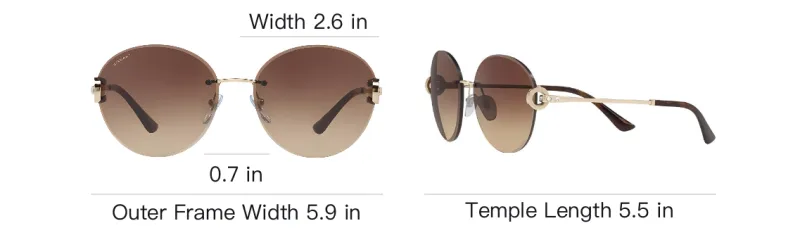 BVLGARI Round Frame Sunglasses-2