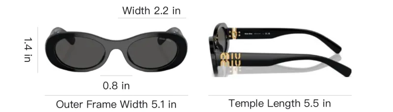 MIU MIU Oval Frame Sunglasses-4