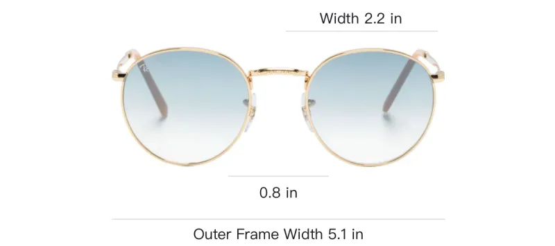 RayBan Metal Round Sunglasses Women's Gold-3