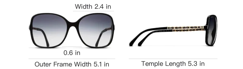 CHANEL Square Sunglasses Women's-4