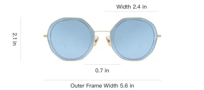 Levi's Alloy Round Sunglasses Women's Gold-3