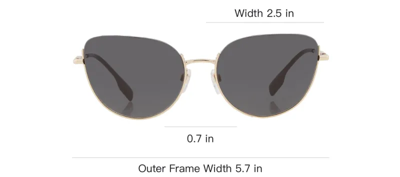 Burberry Cat Eye Sunglasses Women's Gold-3