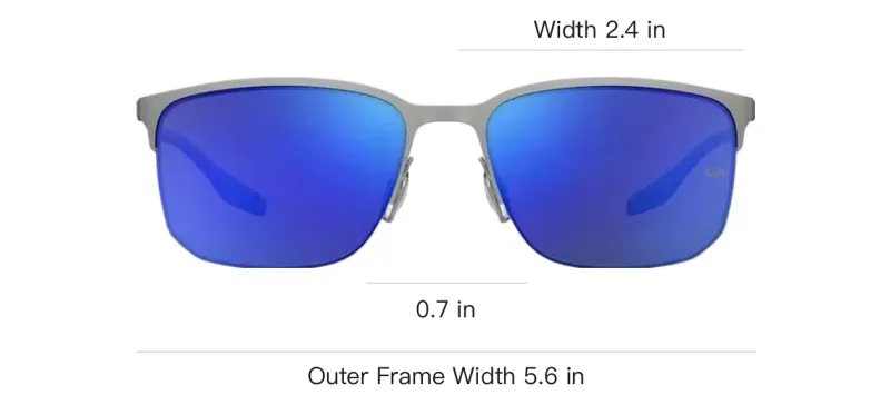 Under Armour Metal Rectangular Sunglasses Men's Gray-2