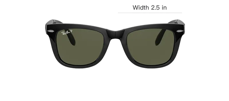 RayBan Irregular Shape Sunglasses Unisex Black-4