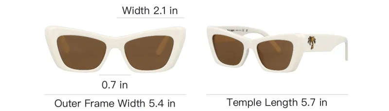 PALM ANGELS Hermosa Squared Frame Sunglasses-3