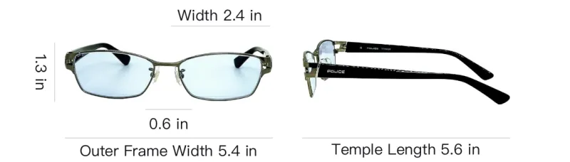 Police Plastic Titanium Irregular Shape Sunglasses Men's Silver-3
