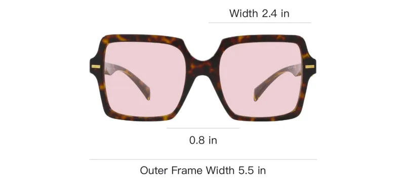 VERSACE Square Frame Sunglasses-3