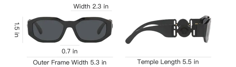VERSACE Rectangular Frame Sunglasses-5