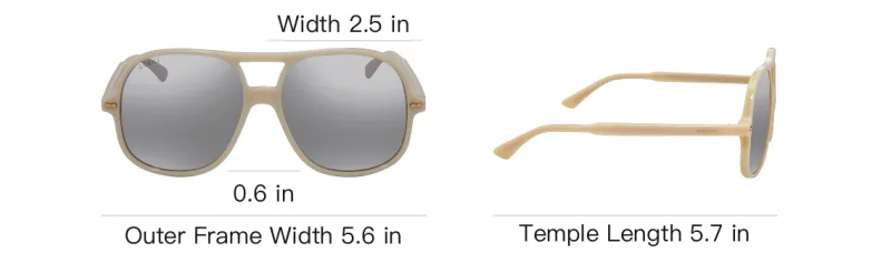 GUCCI Plastic Aviator Sunglasses Men's Beige-3