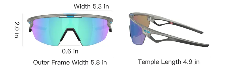 Oakley Plastic Irregular Shape Sunglasses Unisex Gray-3