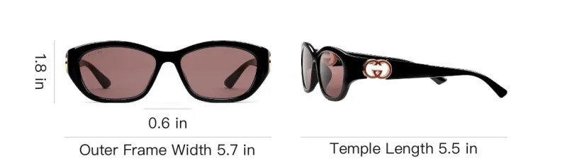 GUCCI Injection Molded Irregular Shape Sunglasses Unisex Black-3