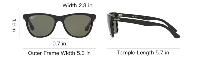 RayBan Nylon Oval Sunglasses Unisex Black-5
