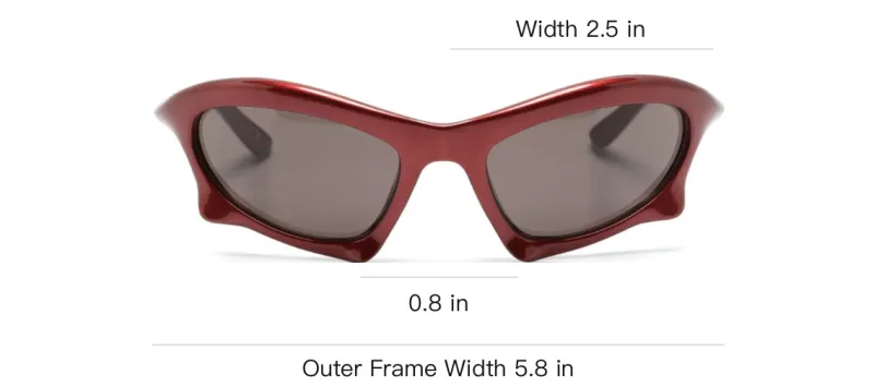 Balenciaga Bat Rectangular Frame Sunglasses-2