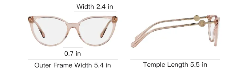 VERSACE Cat Eye Frame Glasses-3