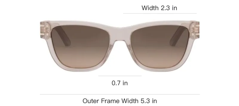 DIOR DIORSignature S6U Rectangular Frame Sunglasses-3