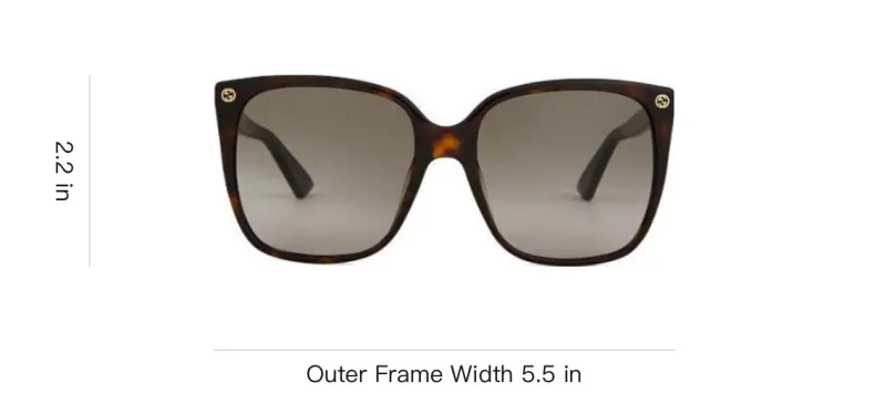 GUCCI Square Rectangle Sunglasses-3