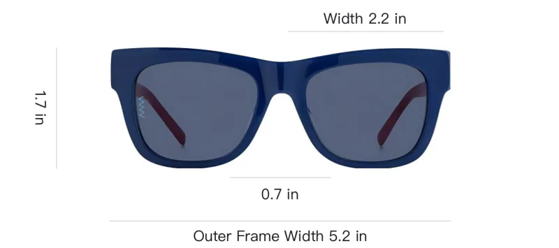 M Missoni Plastic Rectangular Sunglasses Women's Cherry Blue-2