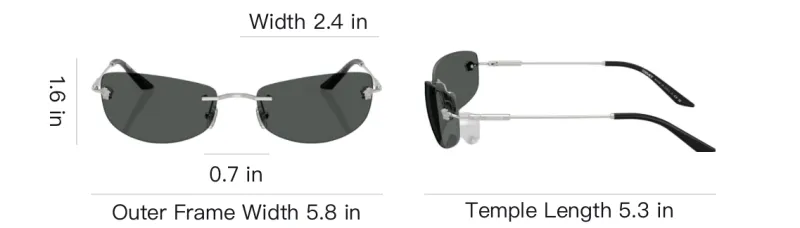 VERSACE Rectangle Frame Sunglasses-6