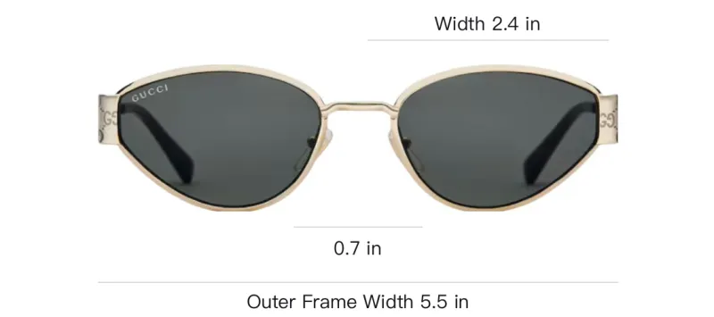 GUCCI Metal Butterfly Sunglasses Women's Gold-2
