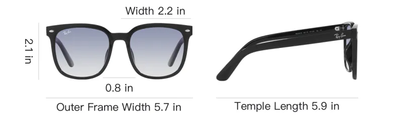 RayBan Injection Molded Square Sunglasses Unisex-5