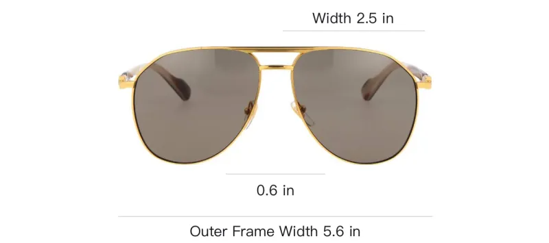 GUCCI Aviator Frame Sunglasses-3