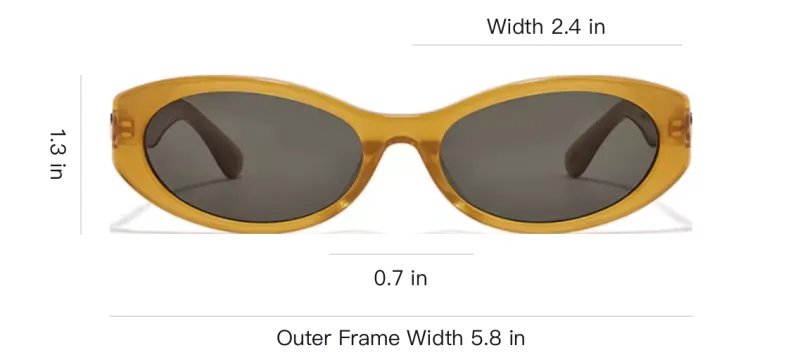 Fakeme Irregular Shape Sunglasses Unisex Orange-3
