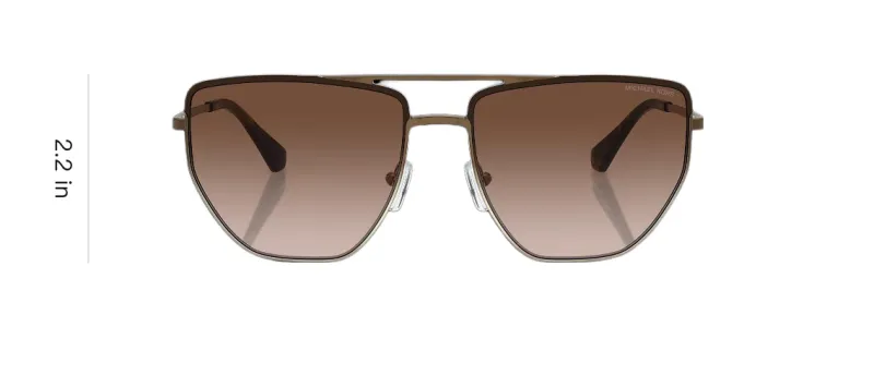 MICHAEL KORS Metal Aviator Sunglasses Men's Brown-4