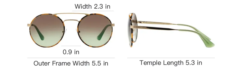 PRADA Round Sunglasses Women's Brown-5