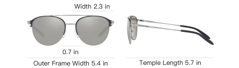MICHAEL KORS Metal Aviator Sunglasses Men's Blue-5