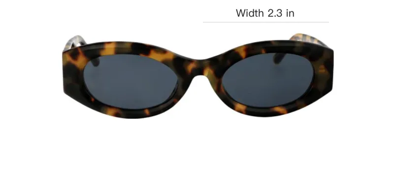 The Attico Acetate Oval Sunglasses Women's Leopard Print-3
