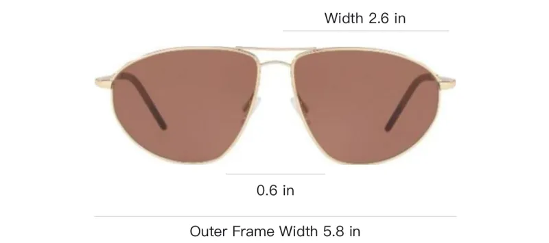 Oliver Peoples Metal Aviator Sunglasses Unisex Gold-3